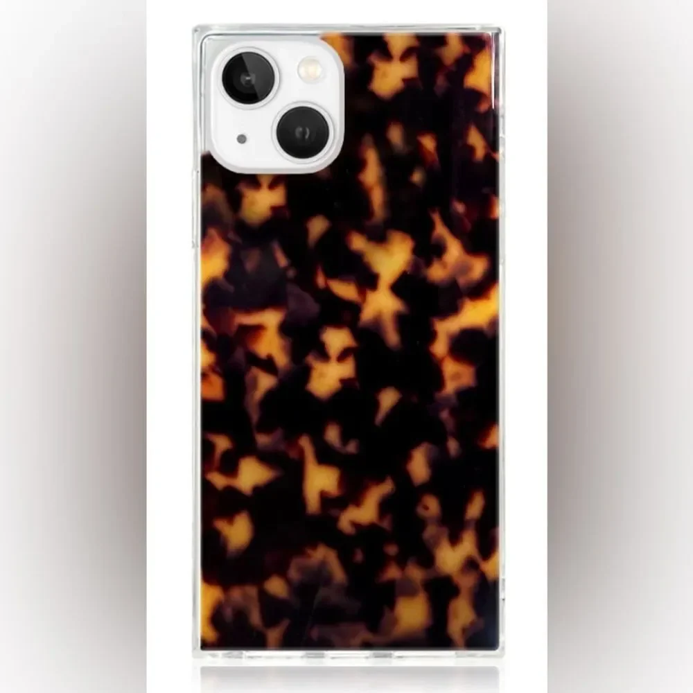 Flaunt Square Tortoise Shell iPhone Case, iPhone 15